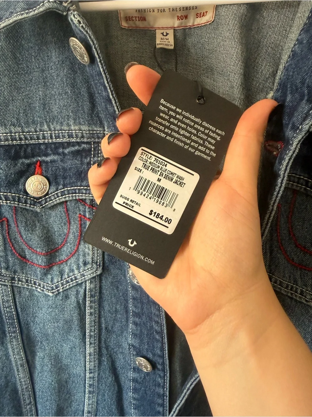True Religion Print SN Denim Jacket